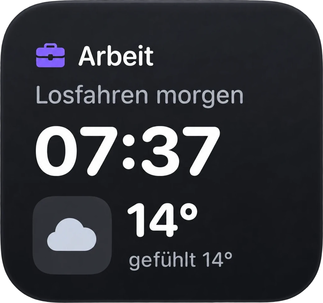 Departr Widget – Abfahrtszeit auf dem Homescreen